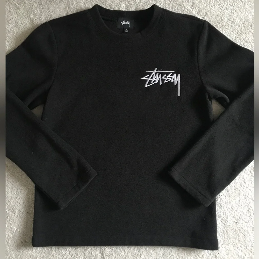 Stussy fleece winter snow crewneck sweater womens small brand new no tags - Picture 1 of 7